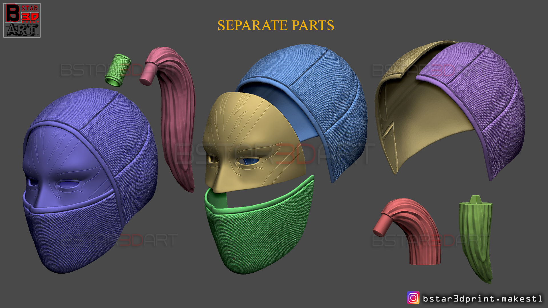 Death Dealer Mask - Shang Chi Cosplay - Marvel Comics 3D print model_30