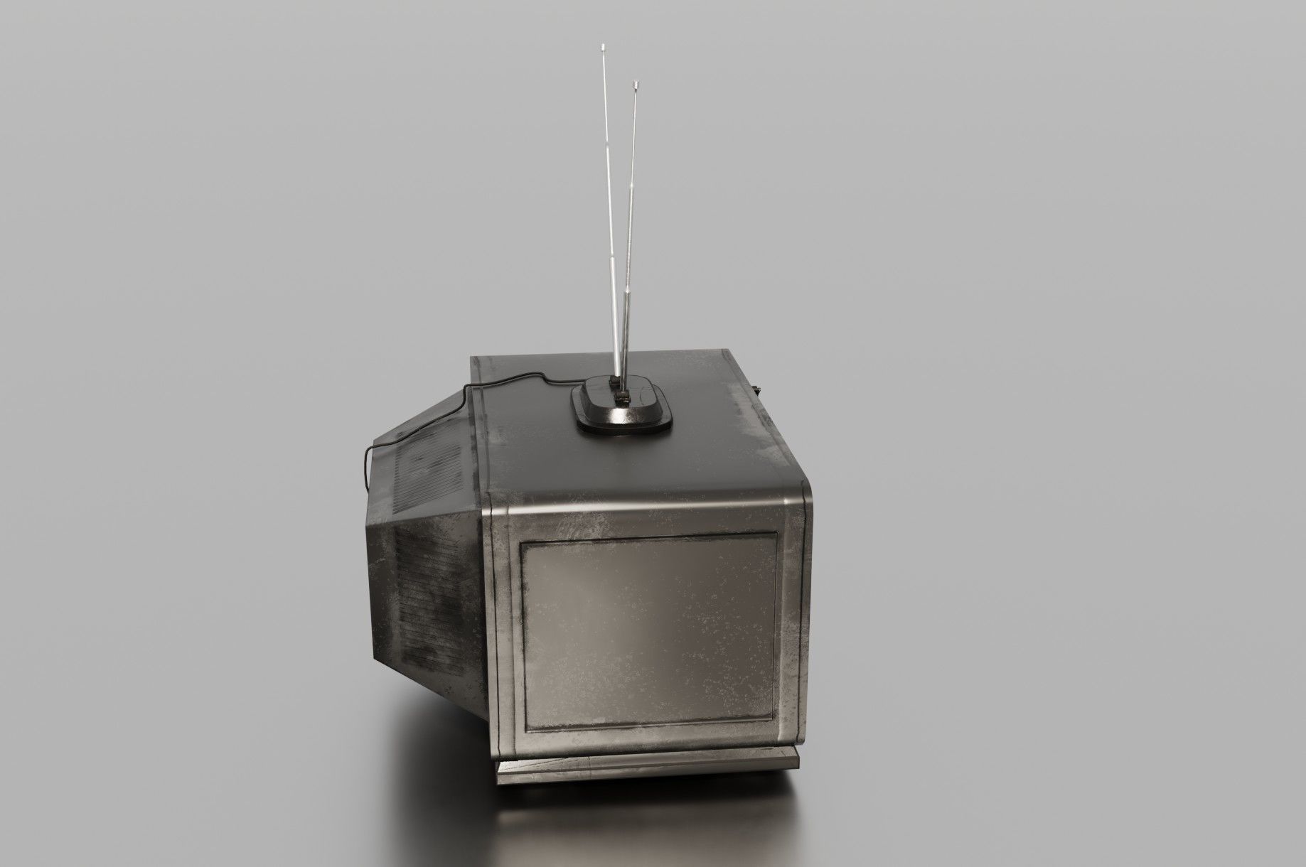 Old TV Low-poly 3D model_8