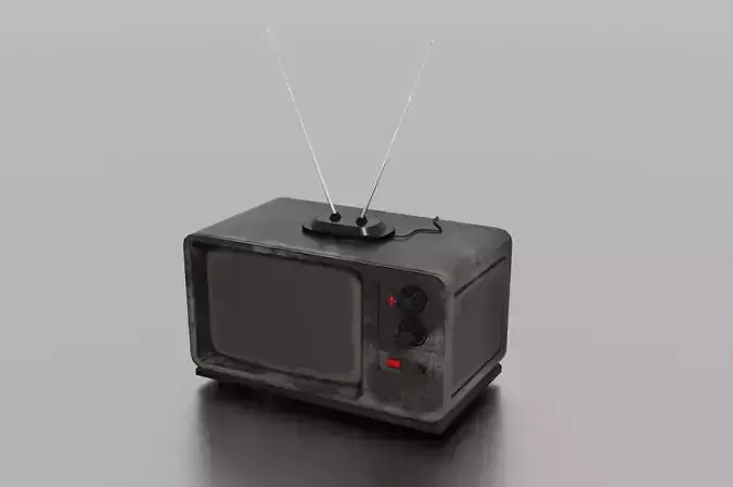 Old TV Low-poly 3D model