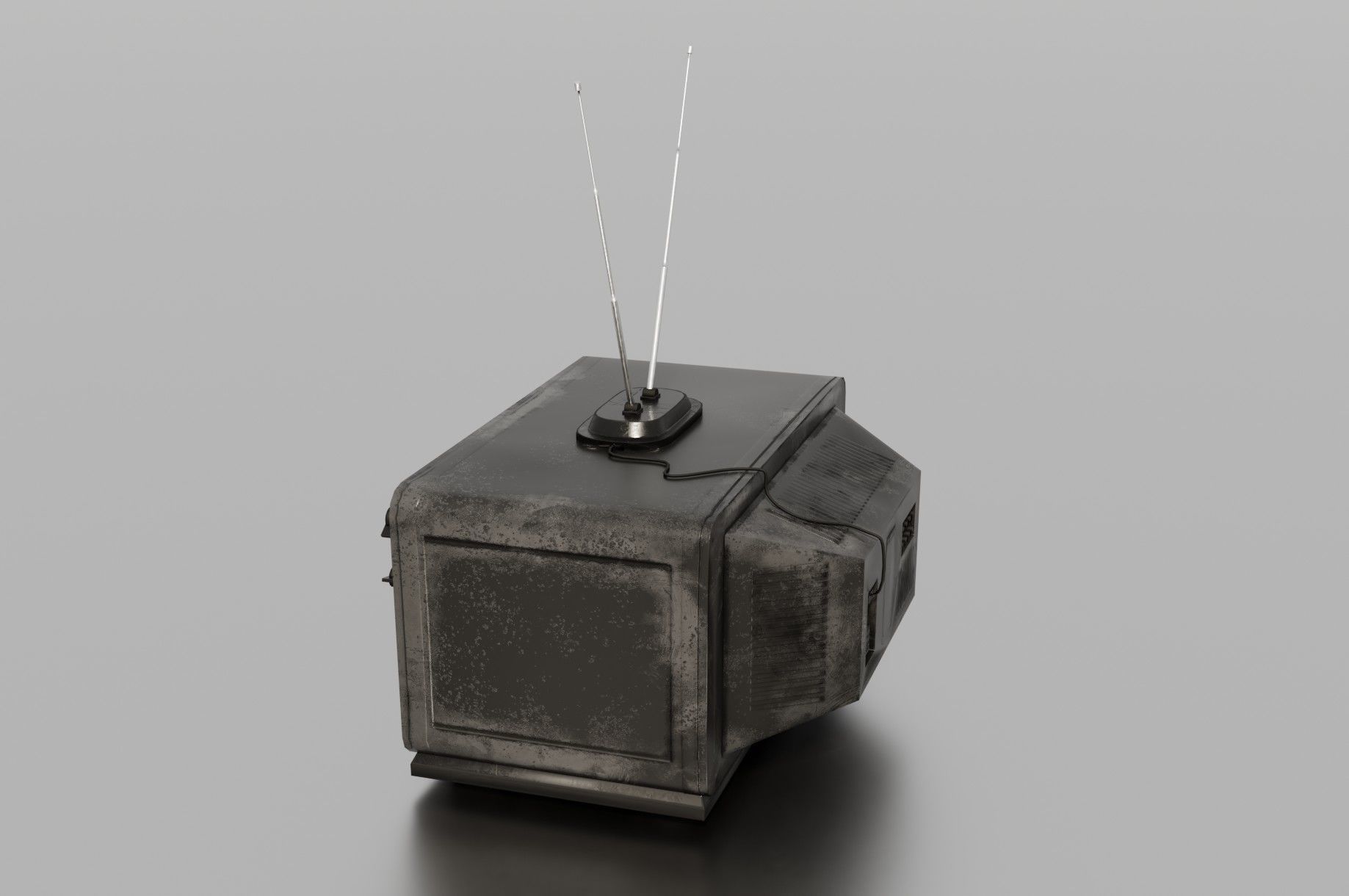 Old TV Low-poly 3D model_14