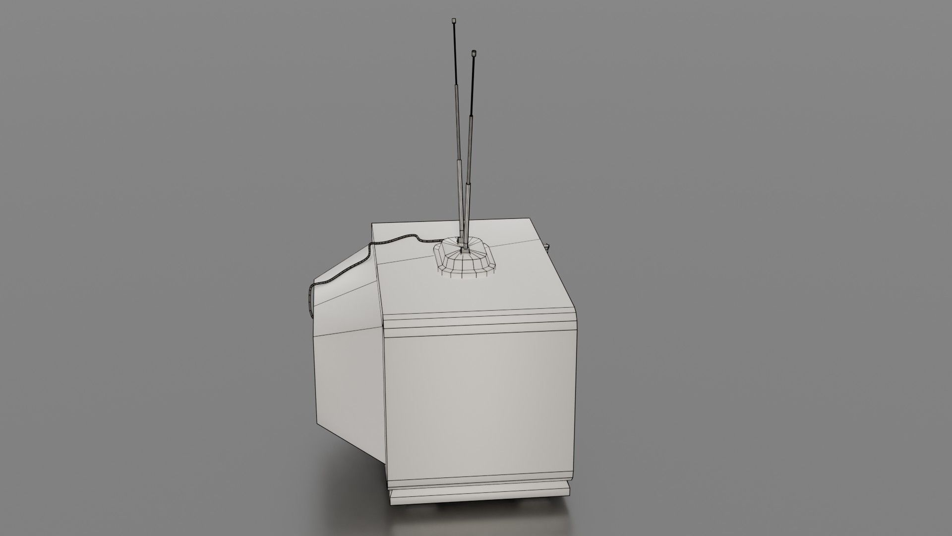 Old TV Low-poly 3D model_28