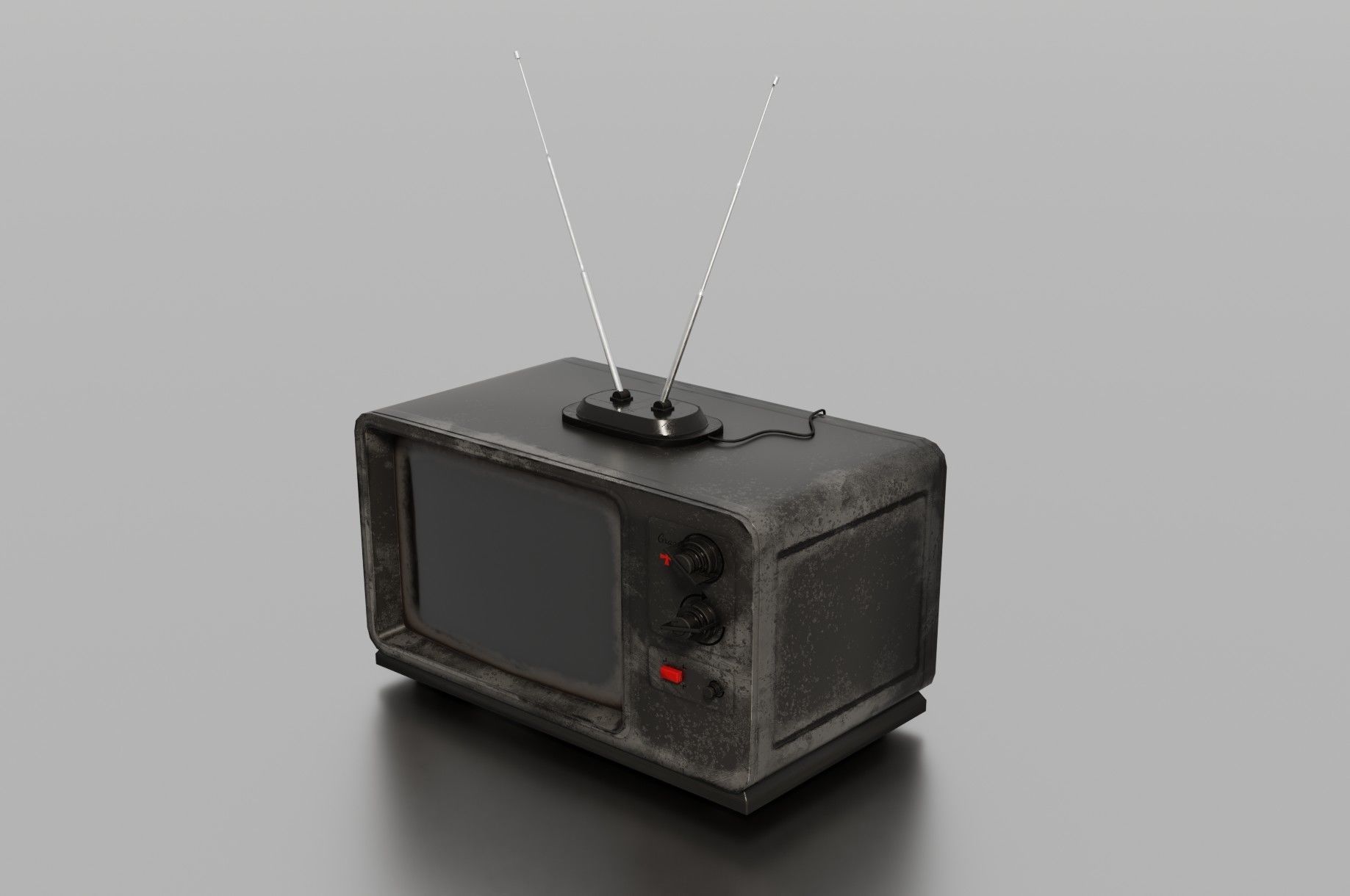 Old TV Low-poly 3D model_18