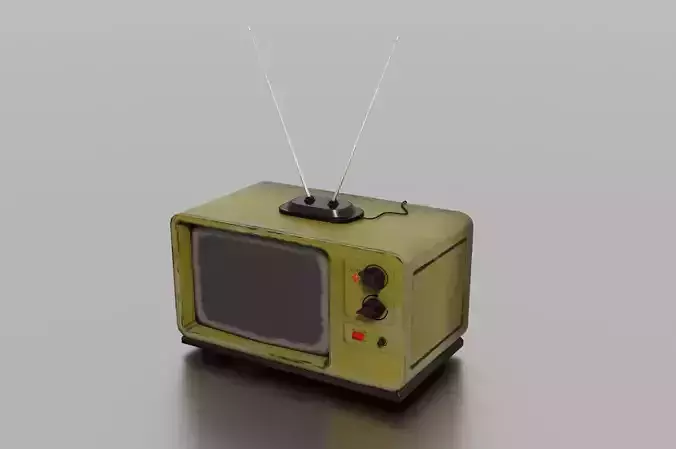 Old TV Low-poly 3D model