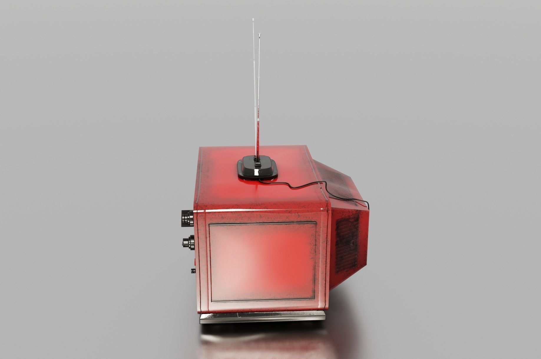 Old TV Low-poly 3D model_15