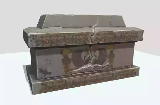 Sarcofag low poly egyptian sarcophagus