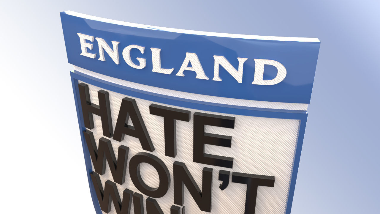 Hate Logo England Team Low-poly 3D model_10
