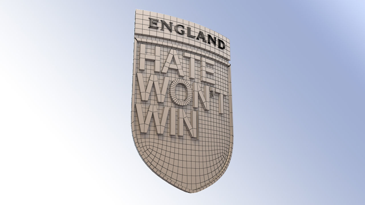 Hate Logo England Team Low-poly 3D model_3