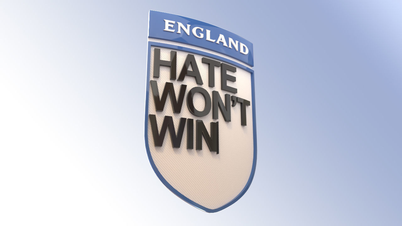 Hate Logo England Team Low-poly 3D model_2