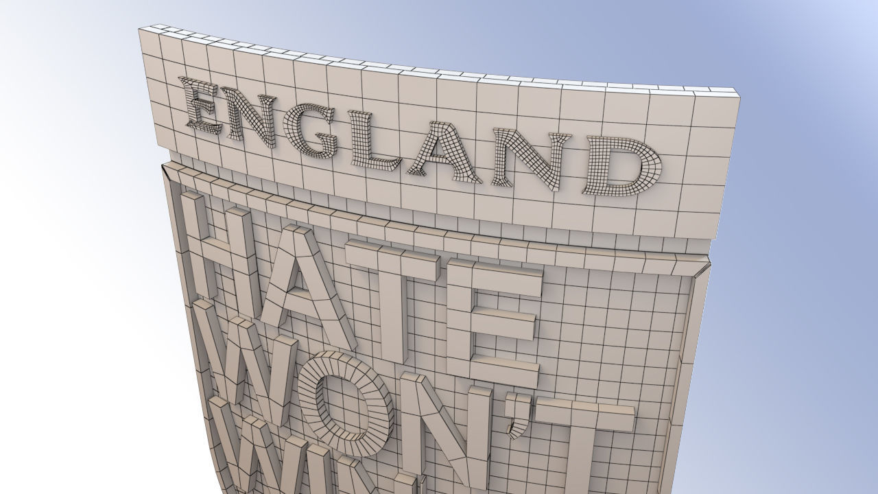 Hate Logo England Team Low-poly 3D model_11