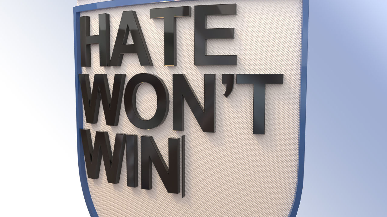 Hate Logo England Team Low-poly 3D model_8