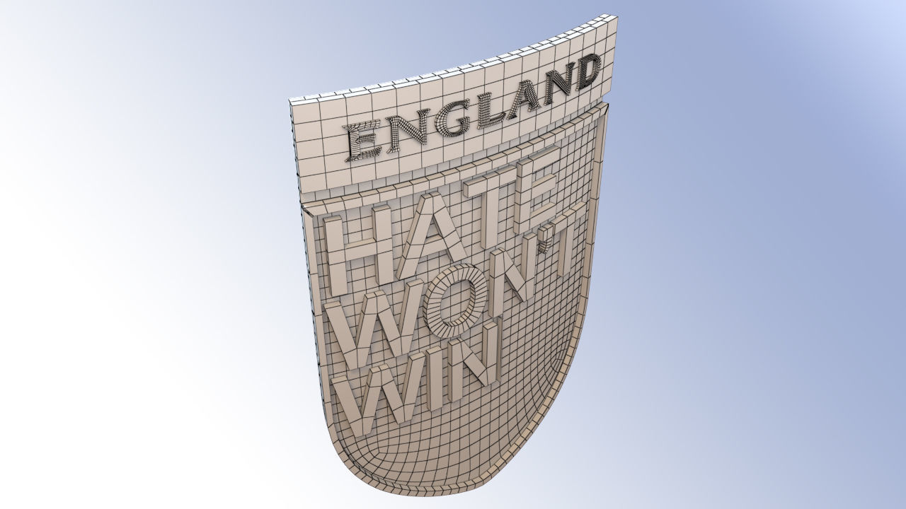 Hate Logo England Team Low-poly 3D model_13