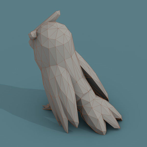 Low Poly 3d Art Animals Isometric Icon Pack 08 Low-poly 3D model_27