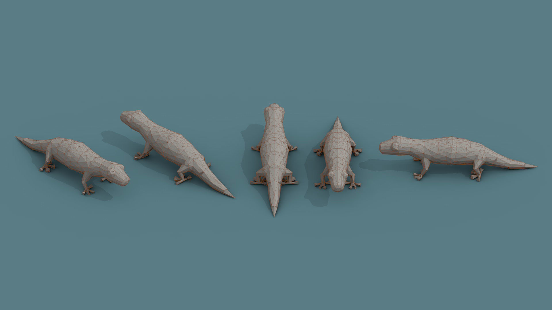 Low Poly 3d Art Animals Isometric Icon Pack 08 Low-poly 3D model_5