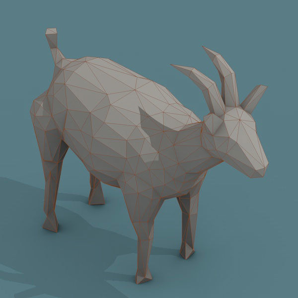 Low Poly 3d Art Animals Isometric Icon Pack 08 Low-poly 3D model_10