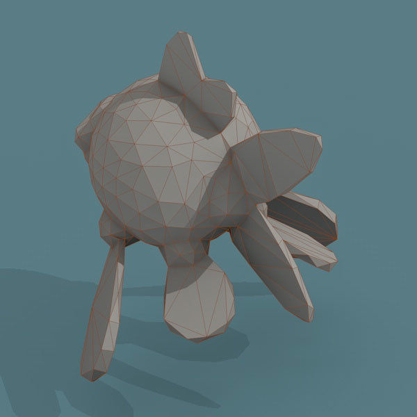 Low Poly 3d Art Animals Isometric Icon Pack 08 Low-poly 3D model_12