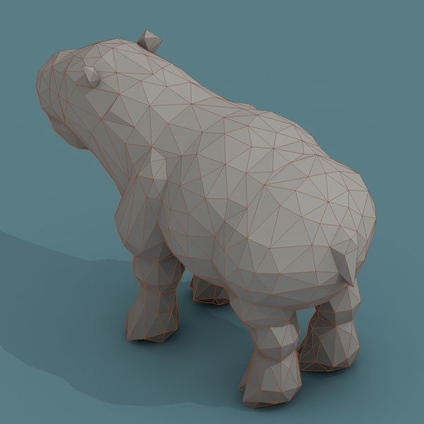 Low Poly 3d Art Animals Isometric Icon Pack 08 Low-poly 3D model_24