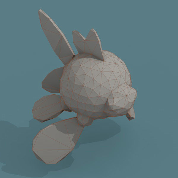 Low Poly 3d Art Animals Isometric Icon Pack 08 Low-poly 3D model_13