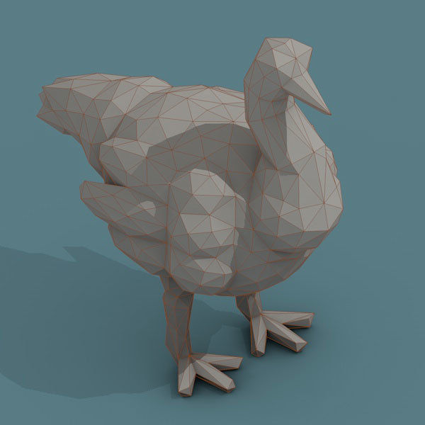 Low Poly 3d Art Animals Isometric Icon Pack 08 Low-poly 3D model_16