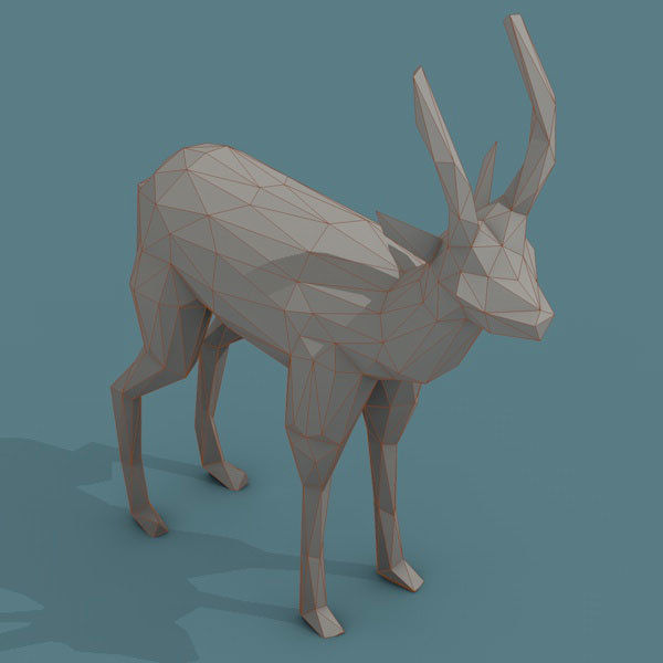 Low Poly 3d Art Animals Isometric Icon Pack 08 Low-poly 3D model_4