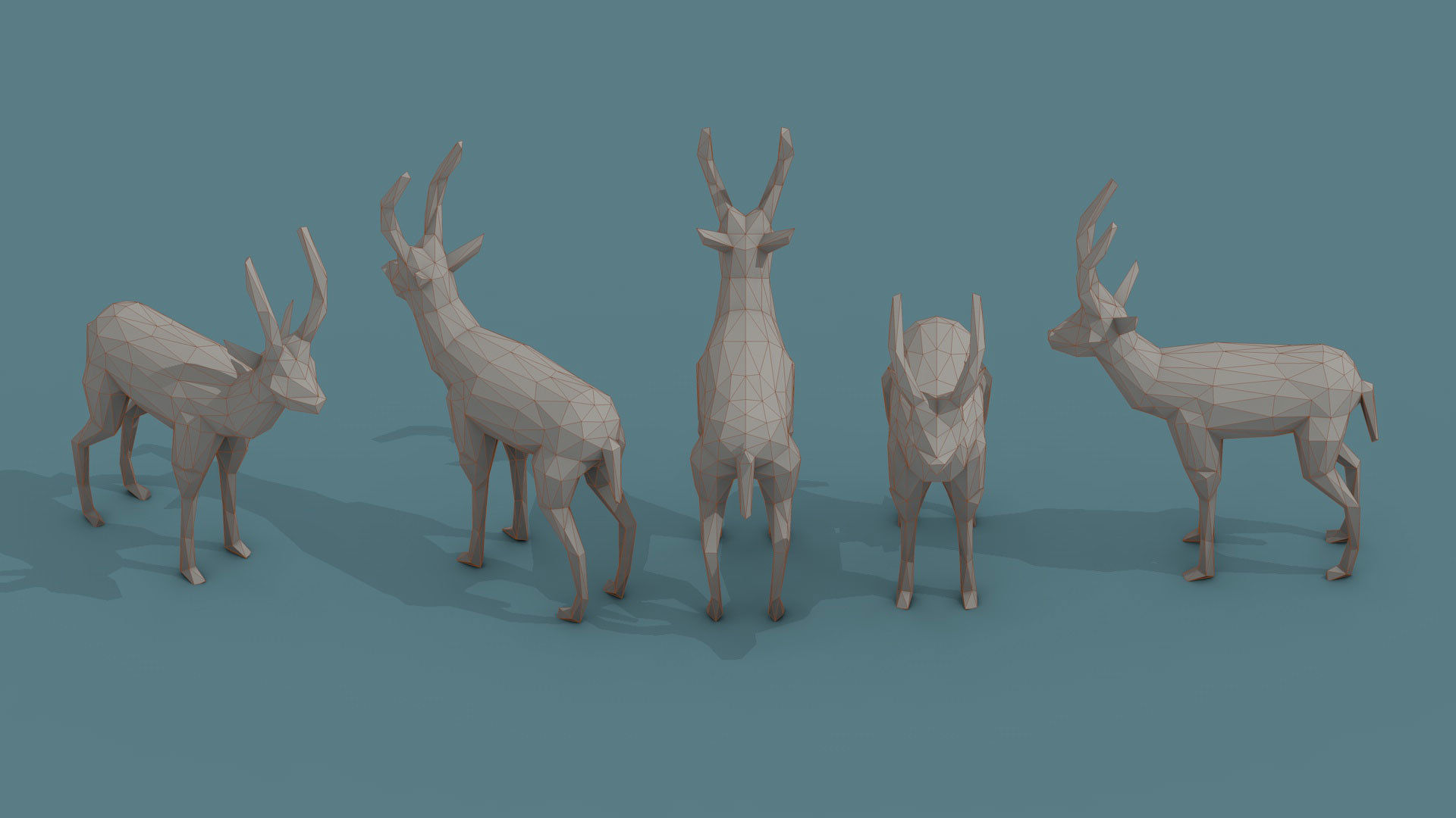 Low Poly 3d Art Animals Isometric Icon Pack 08 Low-poly 3D model_2