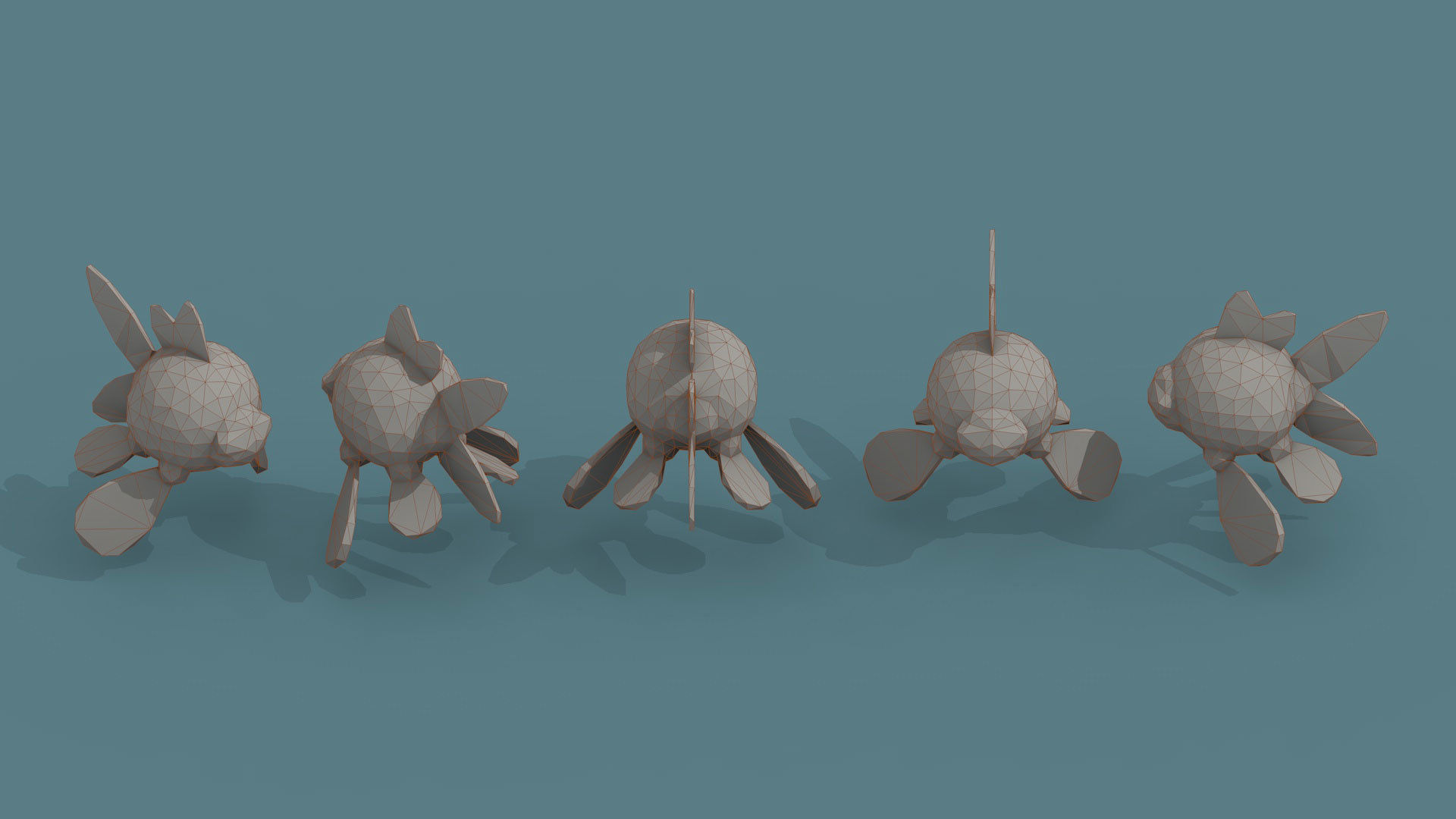 Low Poly 3d Art Animals Isometric Icon Pack 08 Low-poly 3D model_11