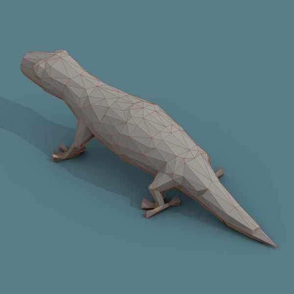 Low Poly 3d Art Animals Isometric Icon Pack 08 Low-poly 3D model_6