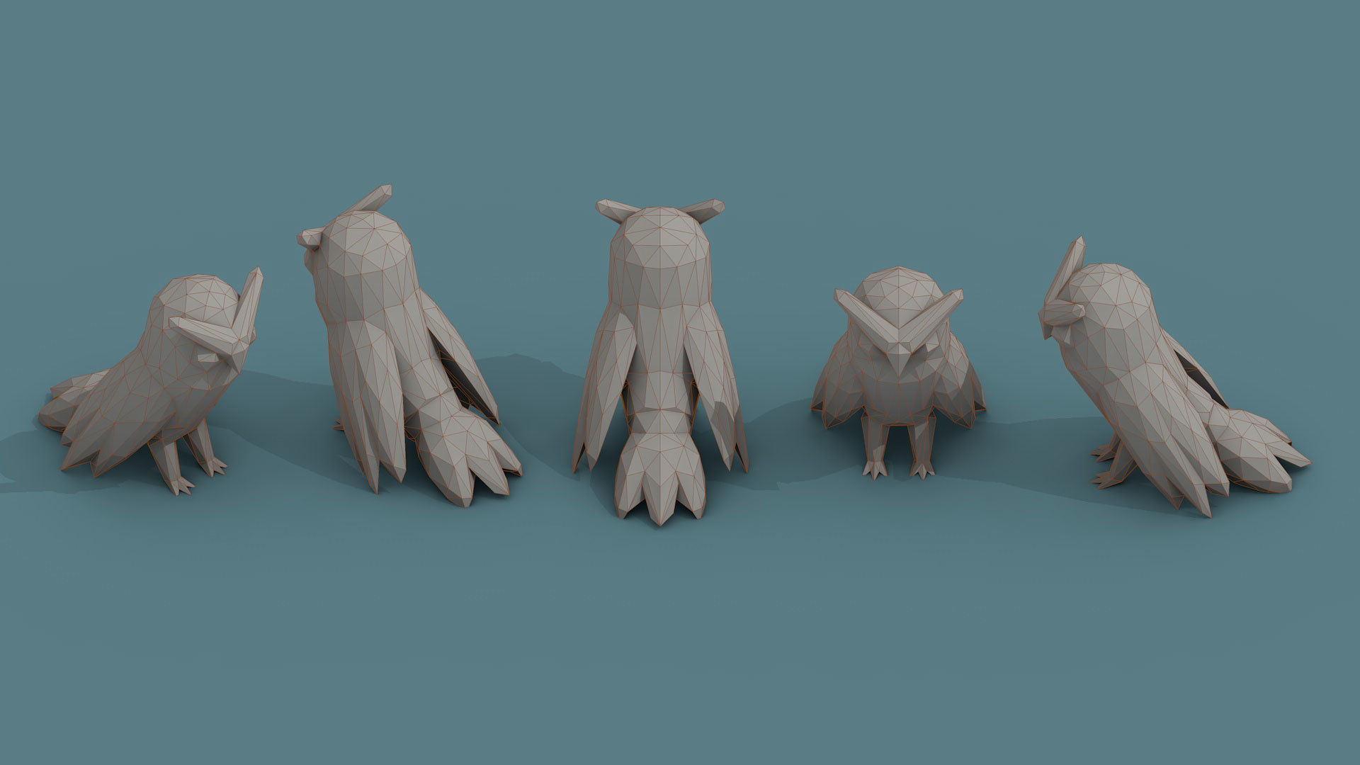 Low Poly 3d Art Animals Isometric Icon Pack 08 Low-poly 3D model_26