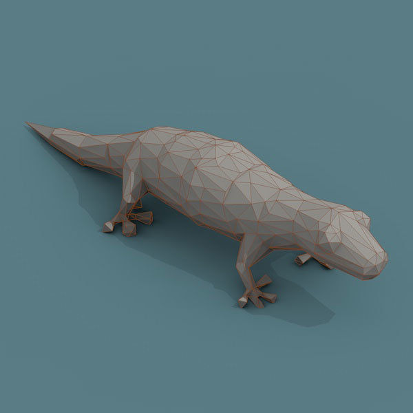 Low Poly 3d Art Animals Isometric Icon Pack 08 Low-poly 3D model_7