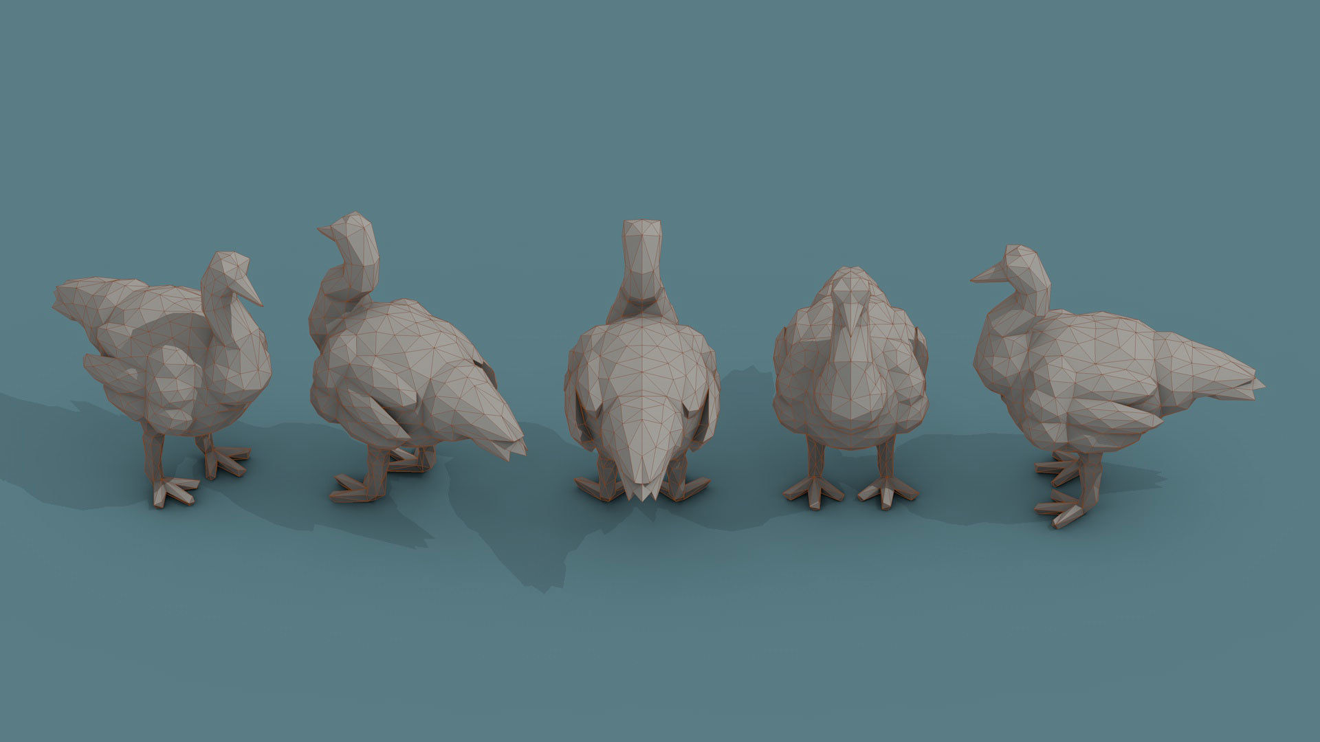 Low Poly 3d Art Animals Isometric Icon Pack 08 Low-poly 3D model_14