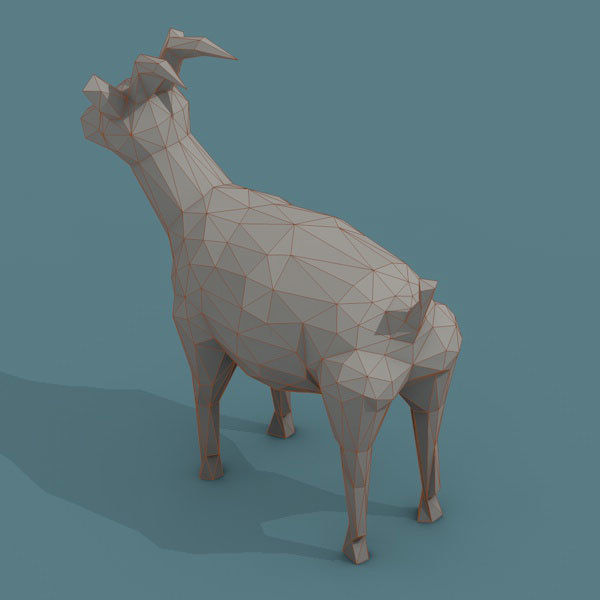 Low Poly 3d Art Animals Isometric Icon Pack 08 Low-poly 3D model_9