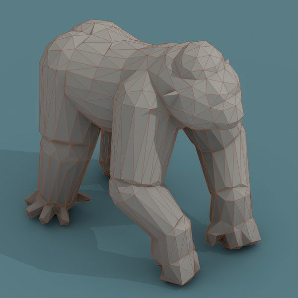 Low Poly 3d Art Animals Isometric Icon Pack 08 Low-poly 3D model_19