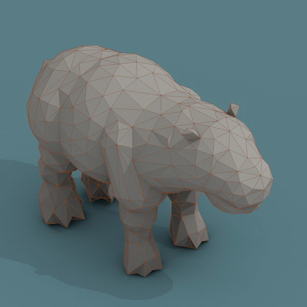 Low Poly 3d Art Animals Isometric Icon Pack 08 Low-poly 3D model_25