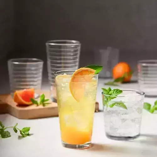 Libbey Hoops Tumbler and Rocks Glass Set