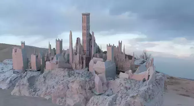 Slovakian Town with Tower