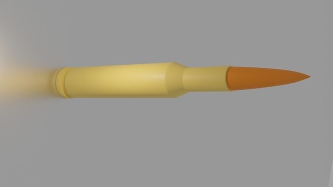 Bullet3 orange bullet 3D model