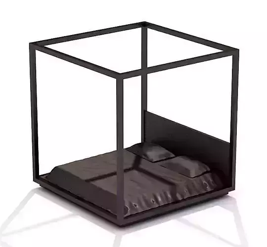 Black Cube Bed