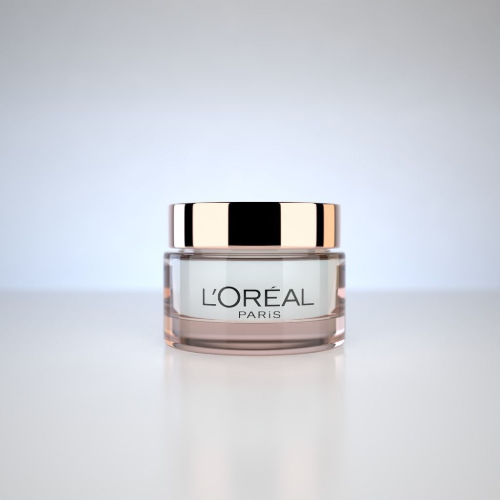 Cosmetic Container and Cream 3D model_1