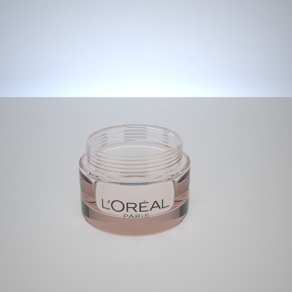 Cosmetic Container and Cream 3D model_13
