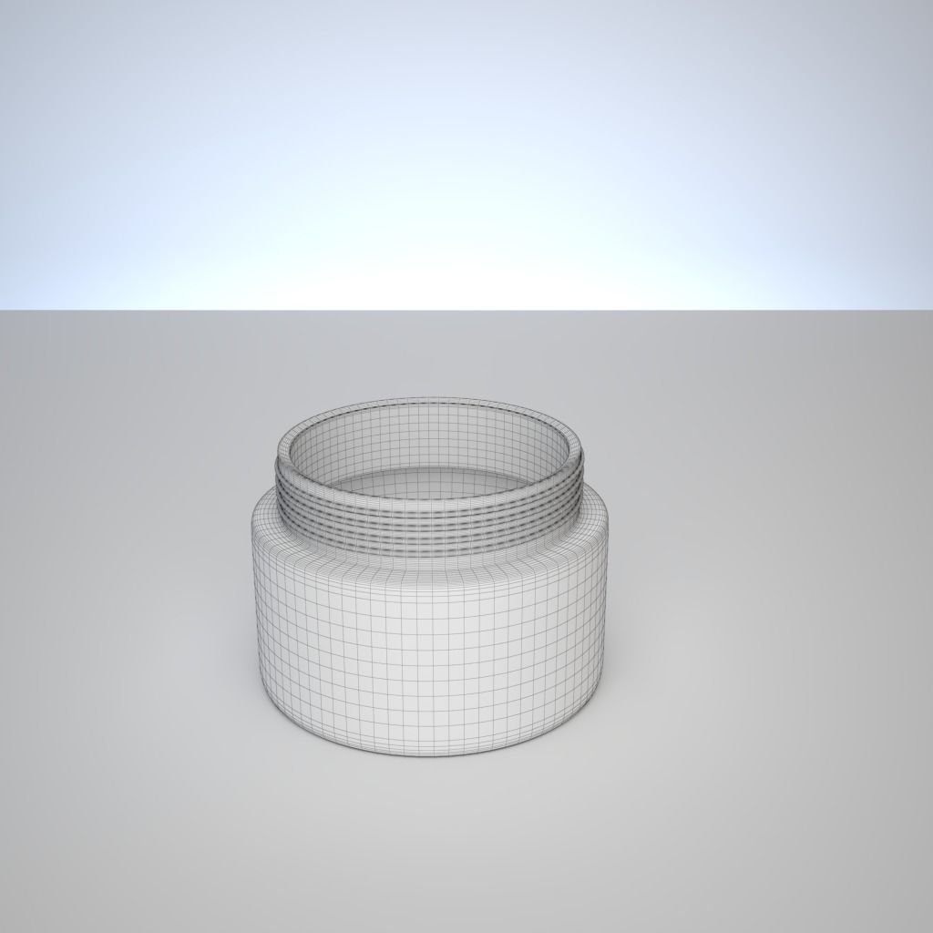 Cosmetic Container and Cream 3D model_14