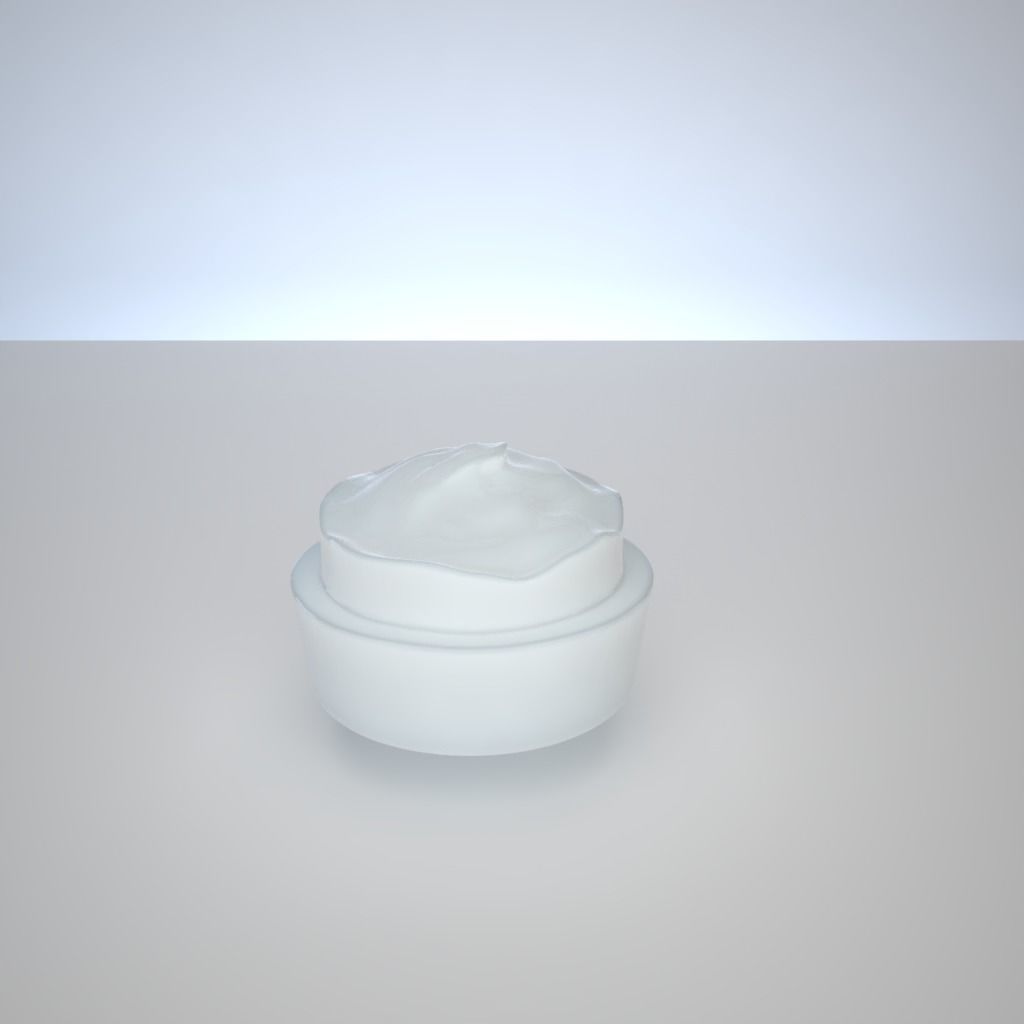 Cosmetic Container and Cream 3D model_16