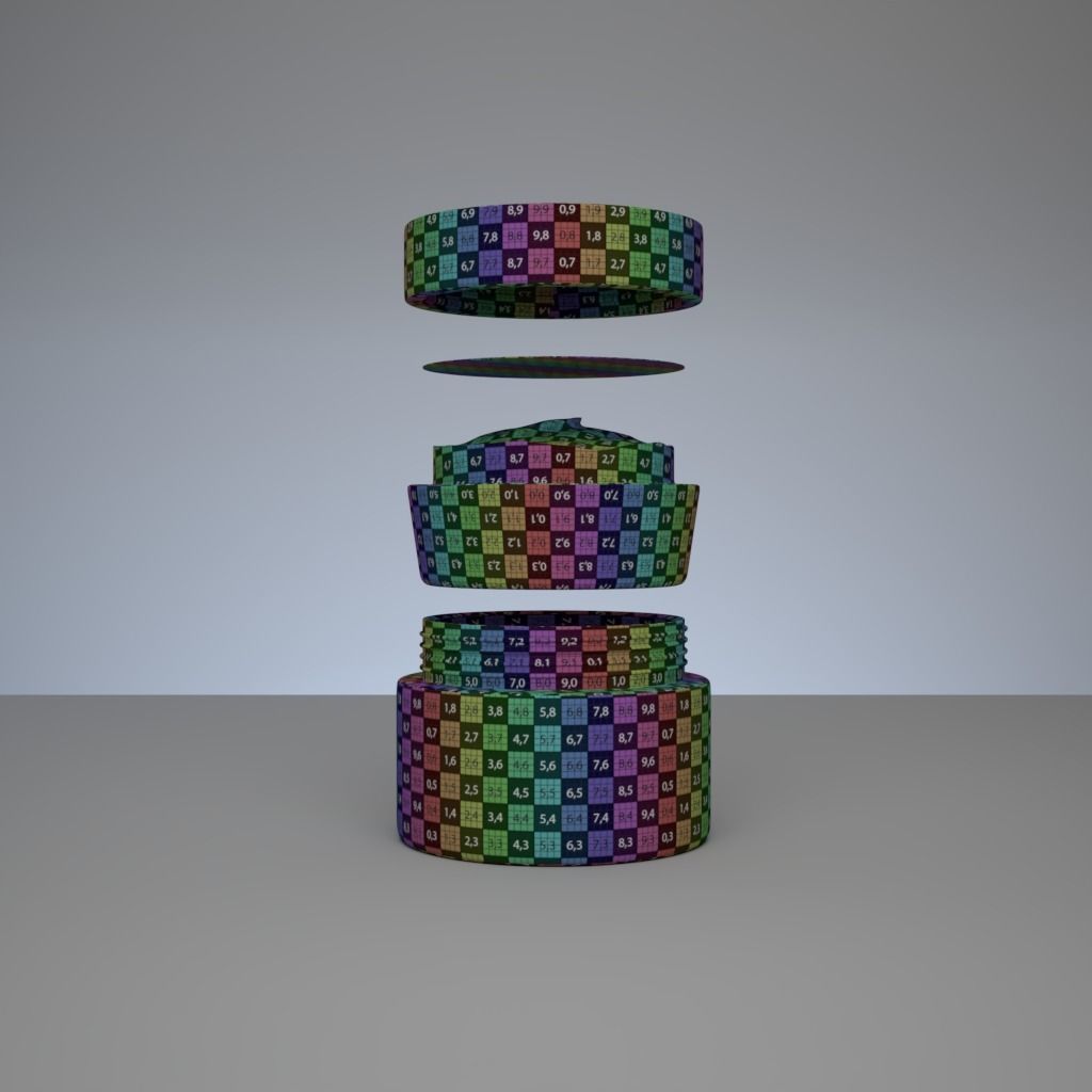 Cosmetic Container and Cream 3D model_12