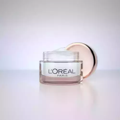 Cosmetic Container and Cream 3D model