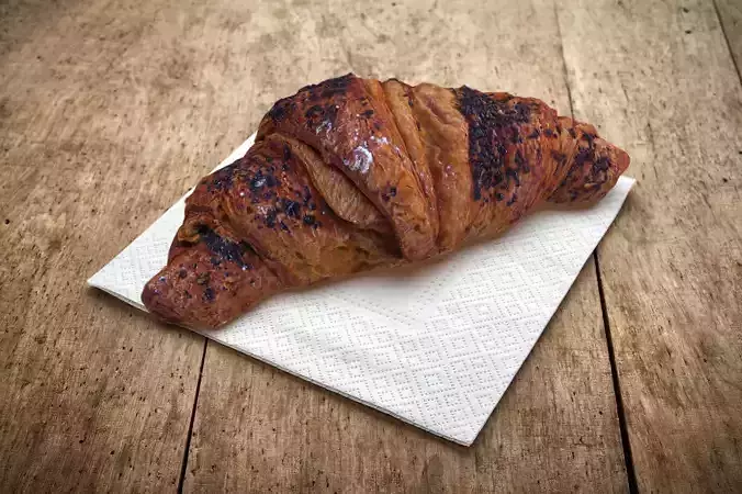 Croissant with chocolate - scan