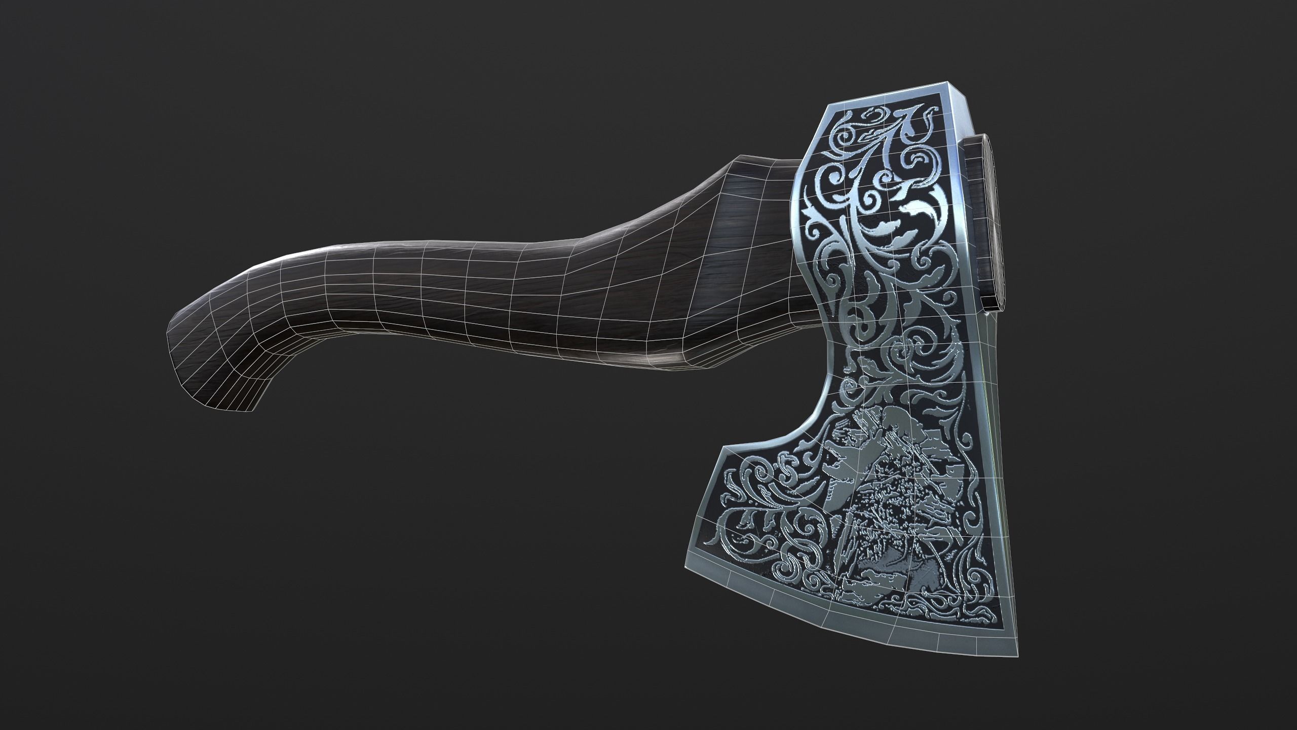 RussianAxe axe Low-poly 3D model_9