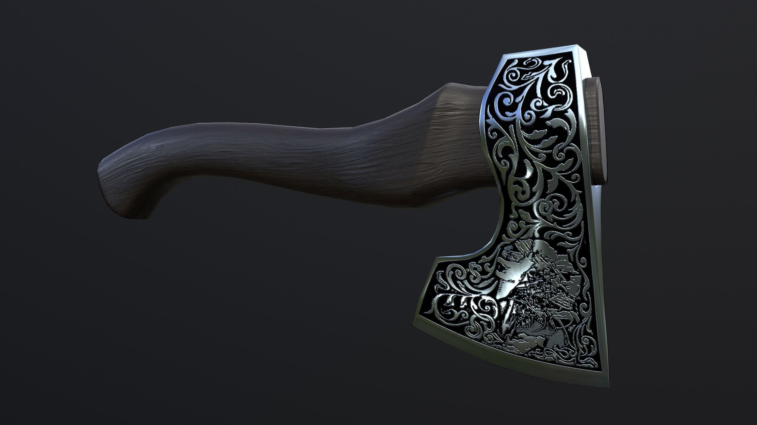 RussianAxe axe Low-poly 3D model_4