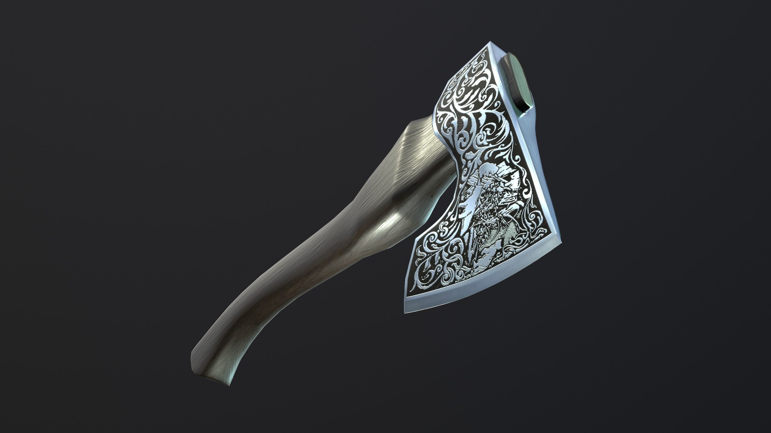 RussianAxe axe Low-poly 3D model_6