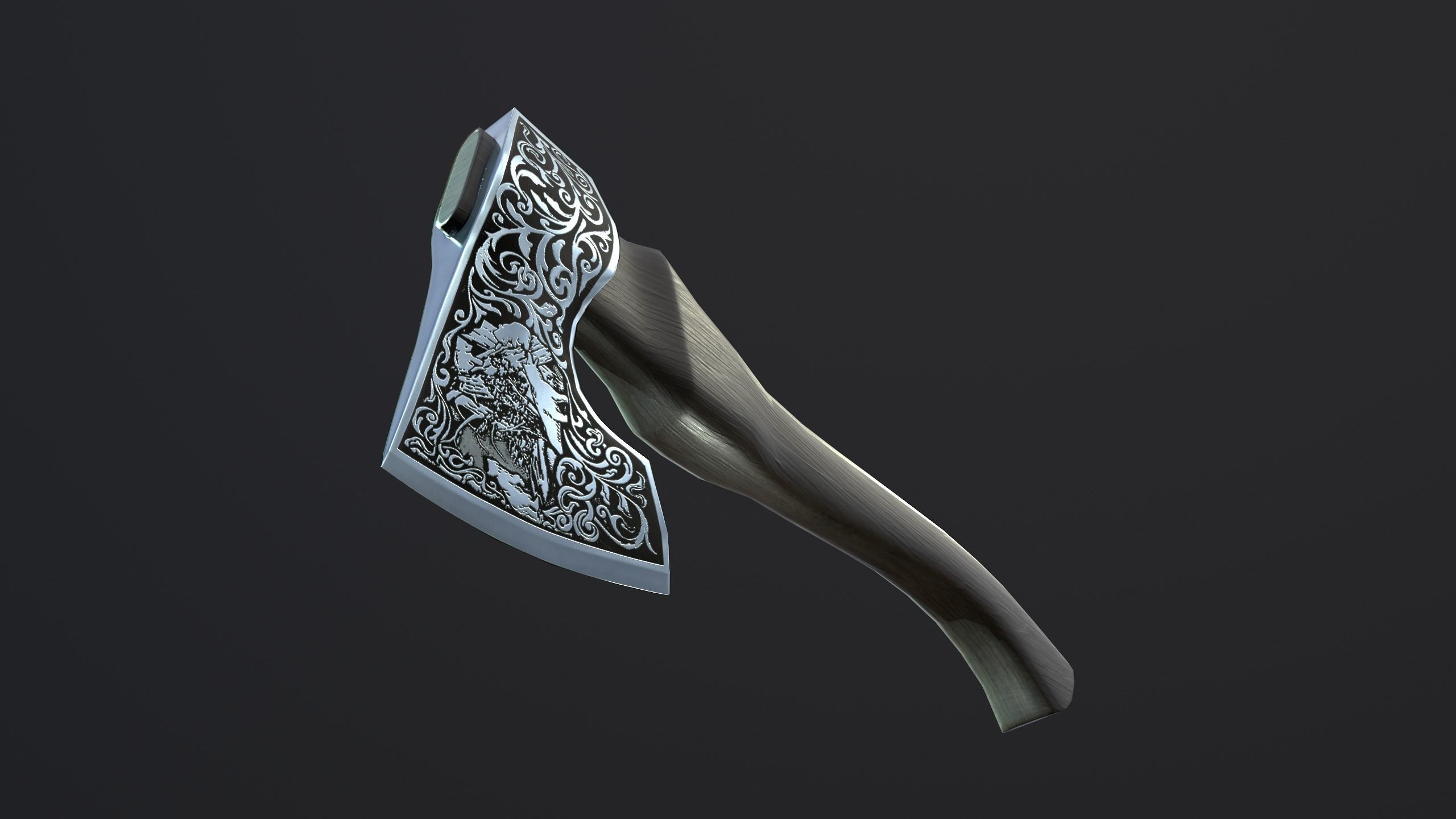 RussianAxe axe Low-poly 3D model_3