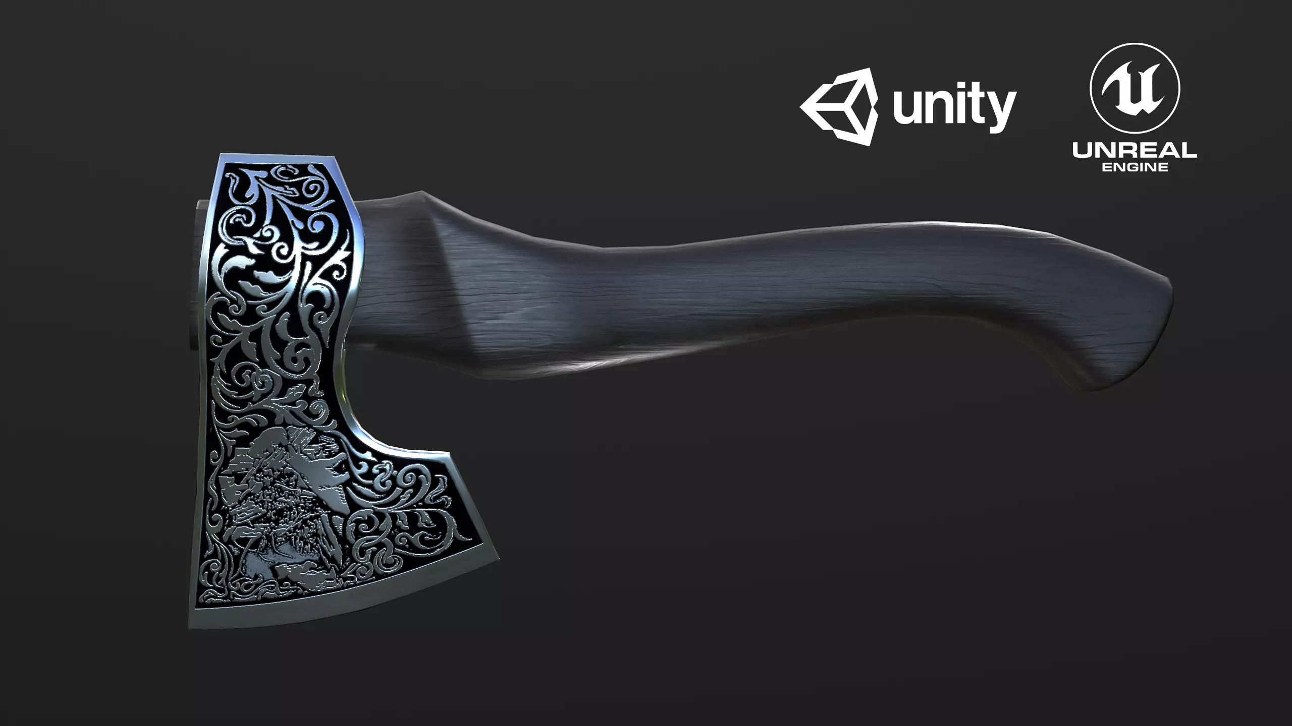 RussianAxe axe Low-poly 3D model_0