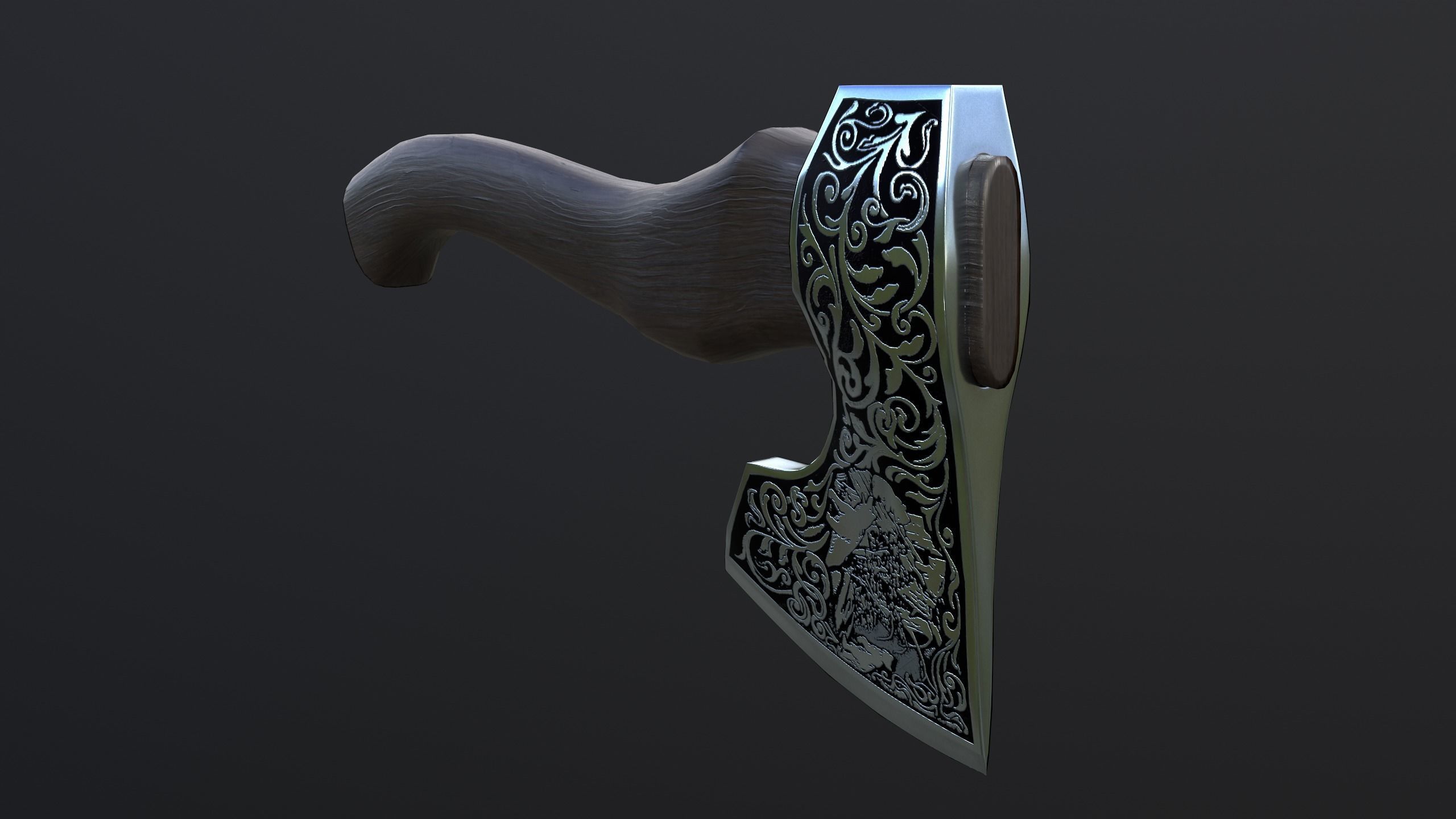 RussianAxe axe Low-poly 3D model_5