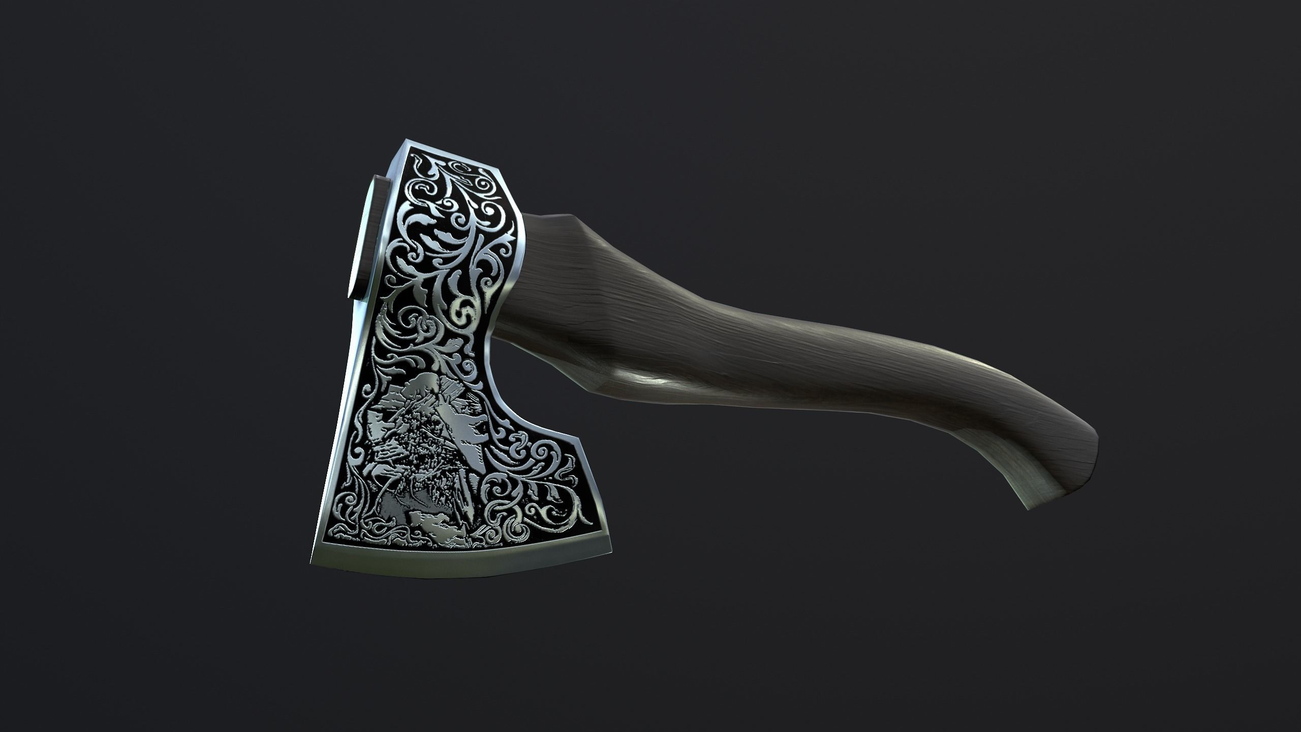 RussianAxe axe Low-poly 3D model_2